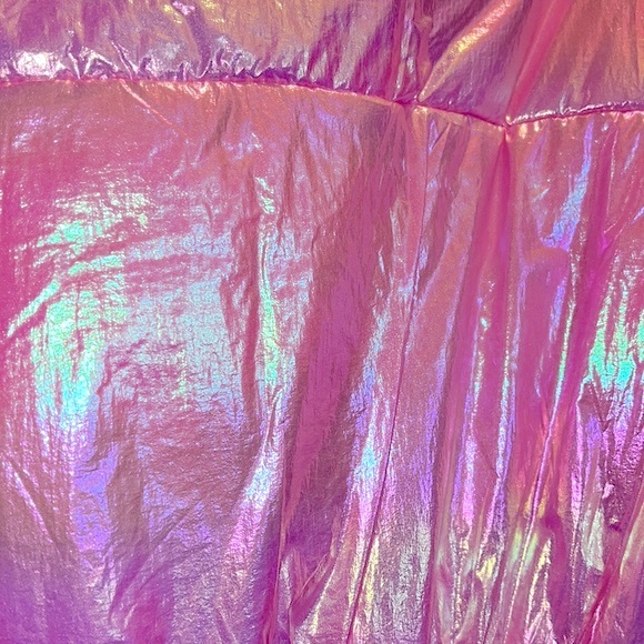 New Pink Puffer Crop Jacket - Picture 5 of 8